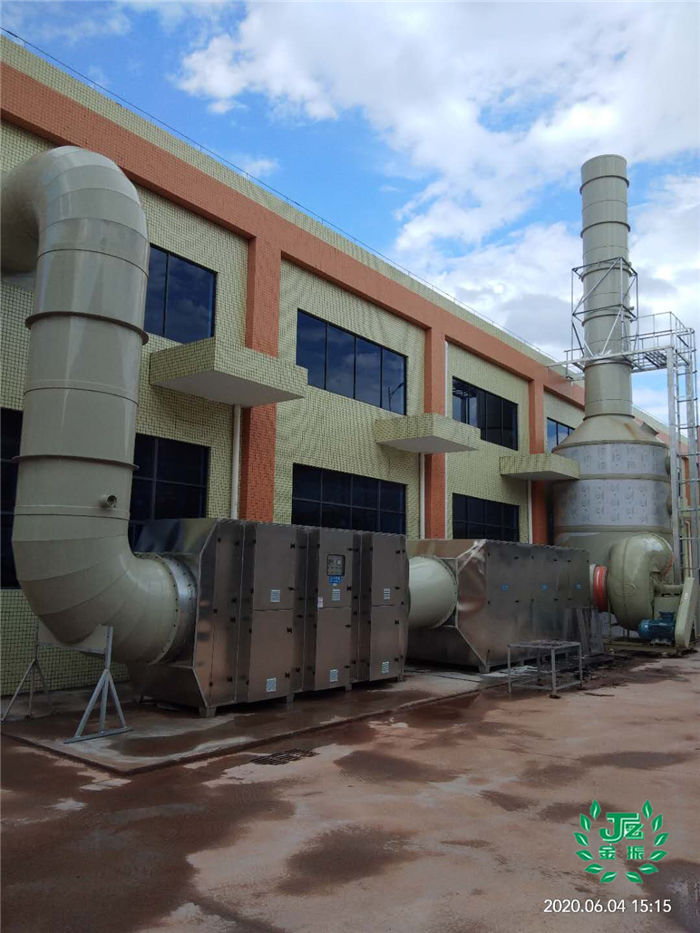 龙南富康工业园废气处理塔安装-3 龙南富康工业园废气处理塔安装-3